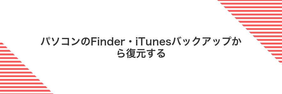 パソコンのFinder・iTunesバックアップから復元する