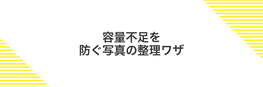 容量不足を防ぐ写真の整理ワザ