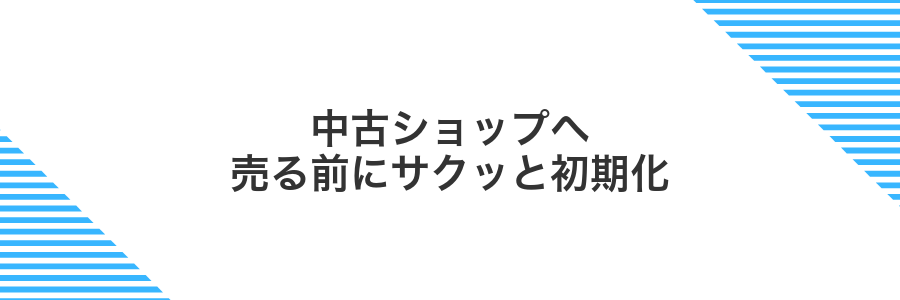 中古ショップへ売る前にサクッと初期化