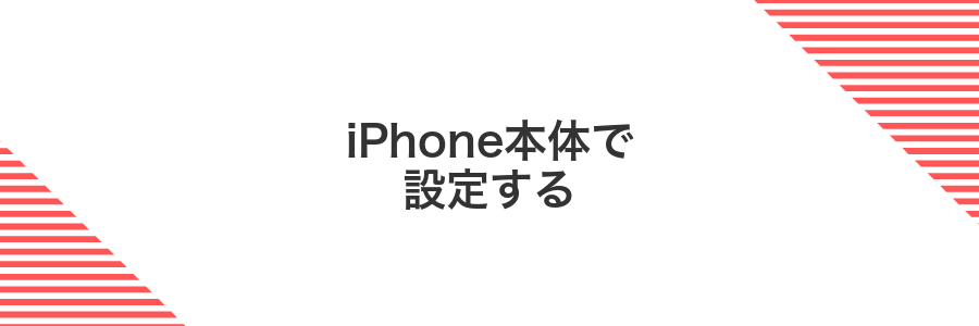 iPhone本体で設定する