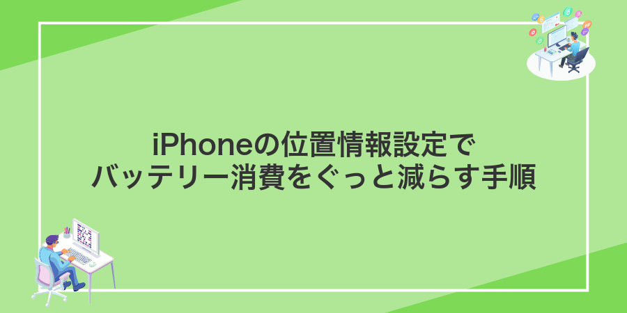 iPhoneの位置情報設定でバッテリー消費をぐっと減らす手順