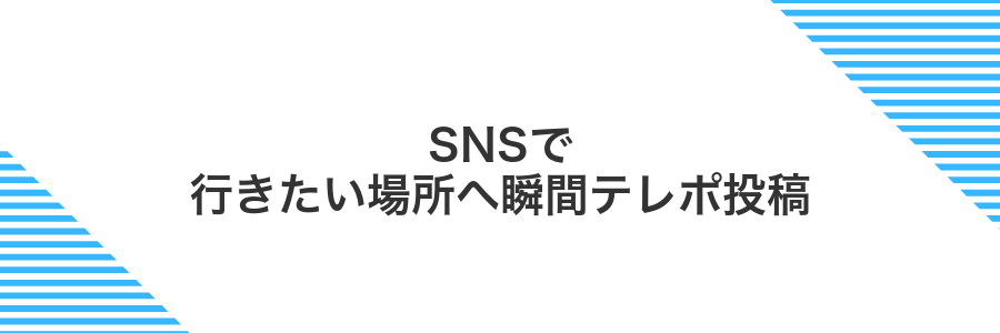 SNSで行きたい場所へ瞬間テレポ投稿