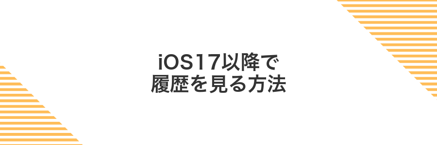 iOS17以降で履歴を見る方法