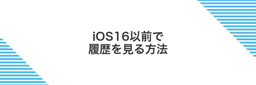 iOS16以前で履歴を見る方法