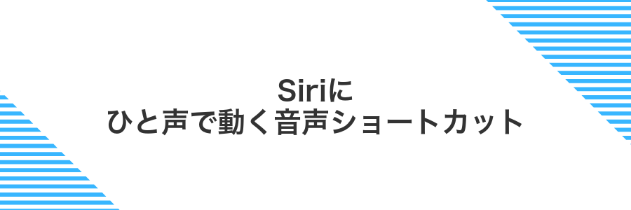 Siriにひと声で動く音声ショートカット