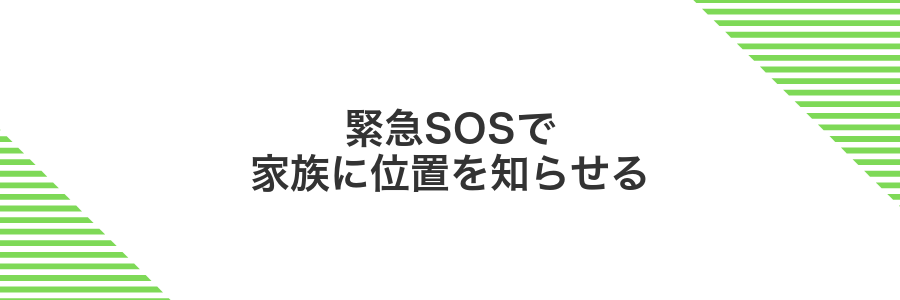 緊急SOSで家族に位置を知らせる