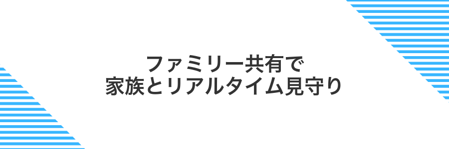 ファミリー共有で家族とリアルタイム見守り