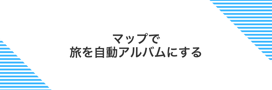 マップで旅を自動アルバムにする