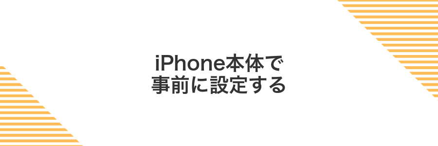 iPhone本体で事前に設定する