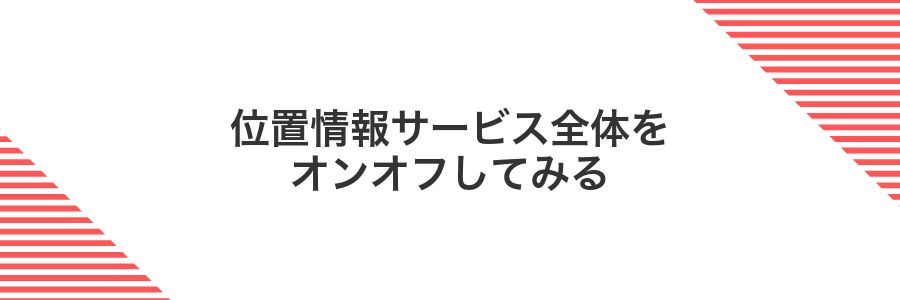 位置情報サービス全体をオンオフしてみる