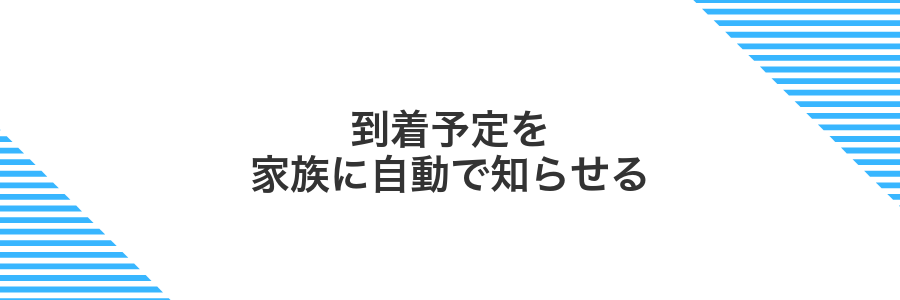 到着予定を家族に自動で知らせる