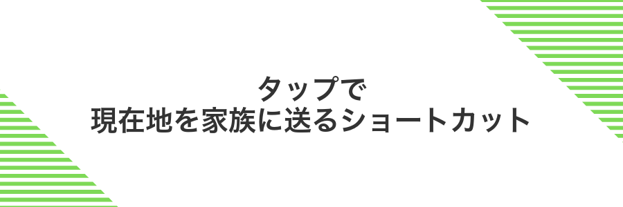 タップで現在地を家族に送るショートカット