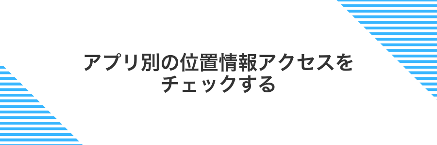 アプリ別の位置情報アクセスをチェックする