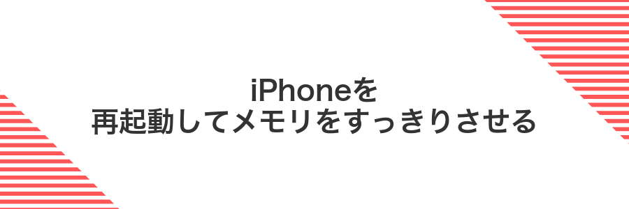iPhoneを再起動してメモリをすっきりさせる