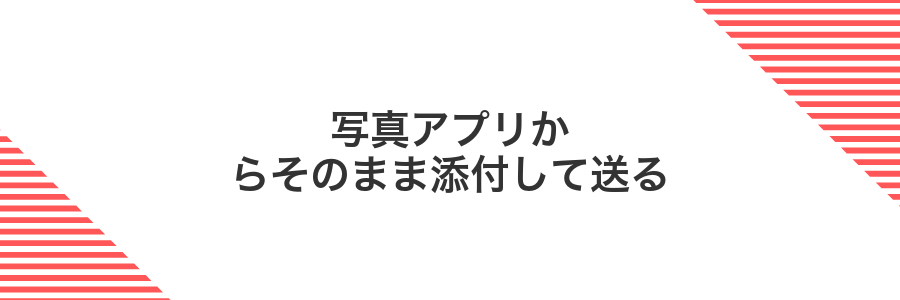 写真アプリからそのまま添付して送る