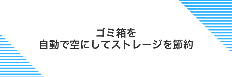 ゴミ箱を自動で空にしてストレージを節約