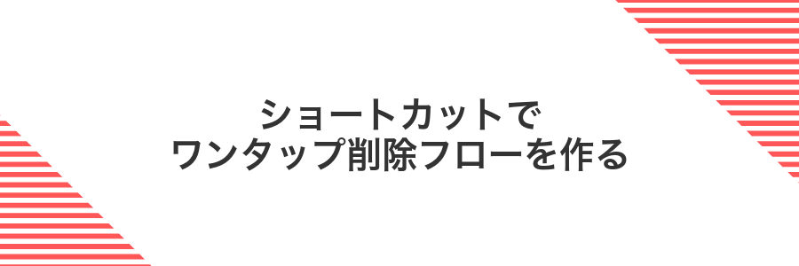 ショートカットでワンタップ削除フローを作る