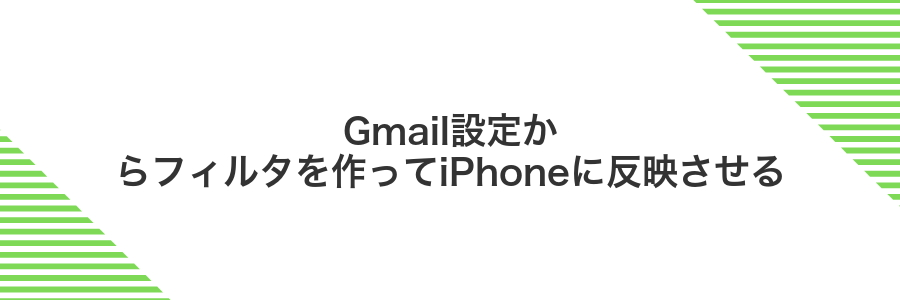 Gmail設定からフィルタを作ってiPhoneに反映させる