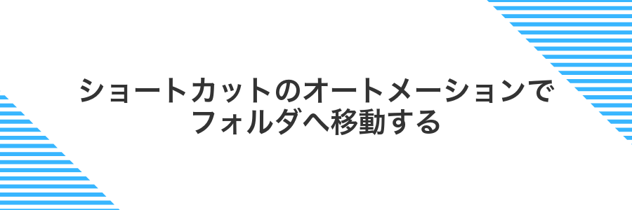ショートカットのオートメーションでフォルダへ移動する