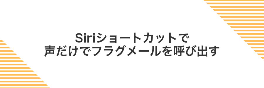 Siriショートカットで声だけでフラグメールを呼び出す