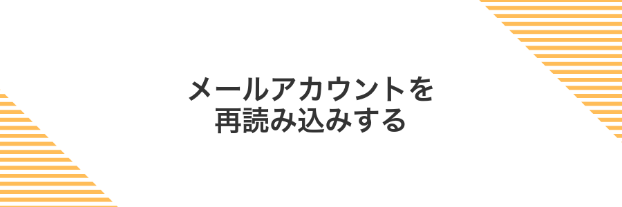 メールアカウントを再読み込みする