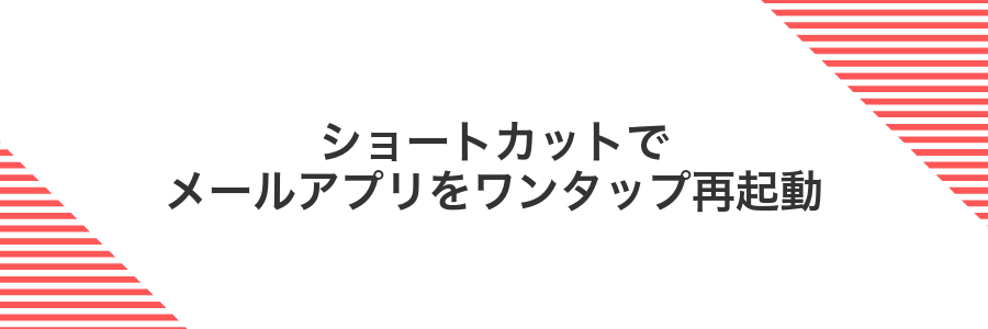 ショートカットでメールアプリをワンタップ再起動