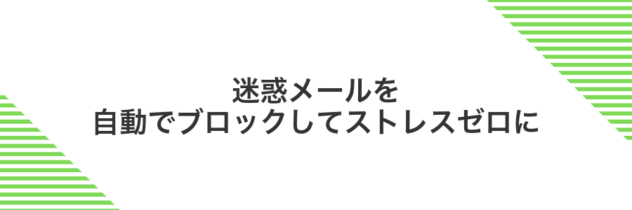 迷惑メールを自動でブロックしてストレスゼロに