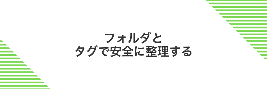 フォルダとタグで安全に整理する