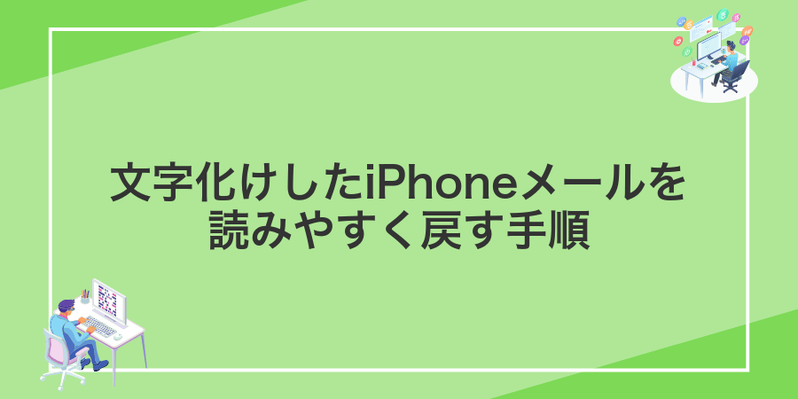 文字化けしたiPhoneメールを読みやすく戻す手順