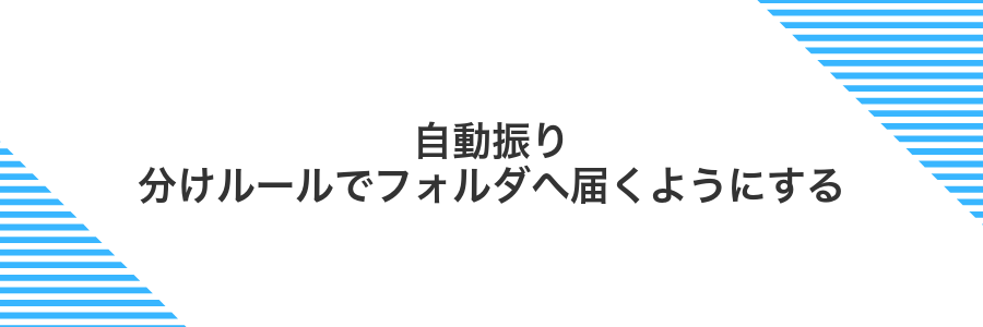 自動振り分けルールでフォルダへ届くようにする