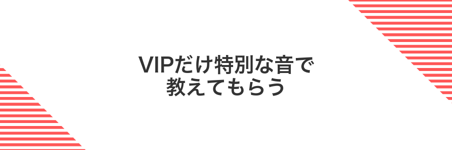 VIPだけ特別な音で教えてもらう