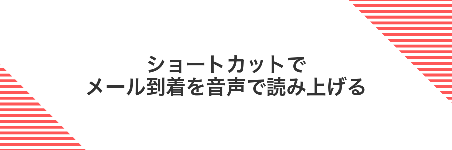 ショートカットでメール到着を音声で読み上げる