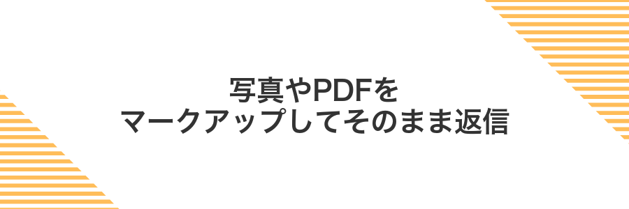 写真やPDFをマークアップしてそのまま返信