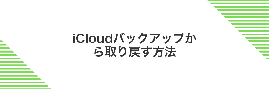 iCloudバックアップから取り戻す方法