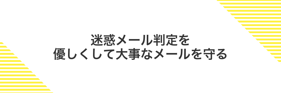 迷惑メール判定を優しくして大事なメールを守る