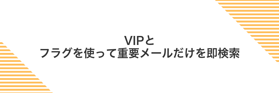 VIPとフラグを使って重要メールだけを即検索