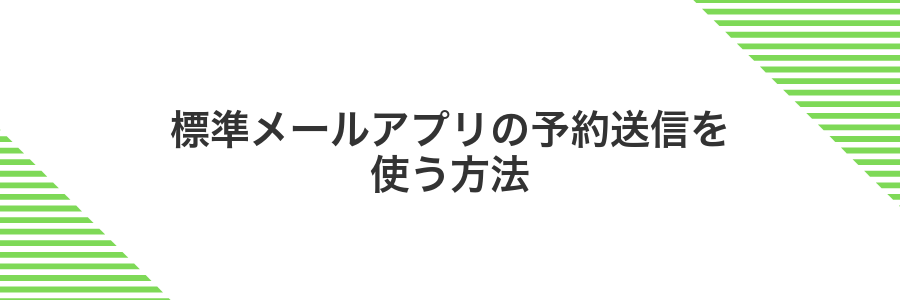 標準メールアプリの予約送信を使う方法