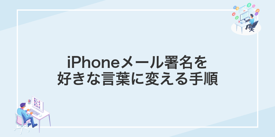iPhoneメール署名を好きな言葉に変える手順