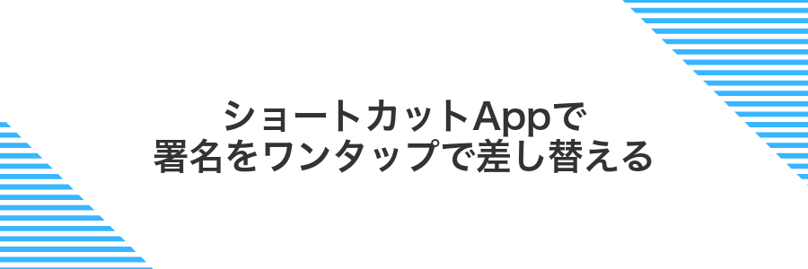 ショートカットAppで署名をワンタップで差し替える