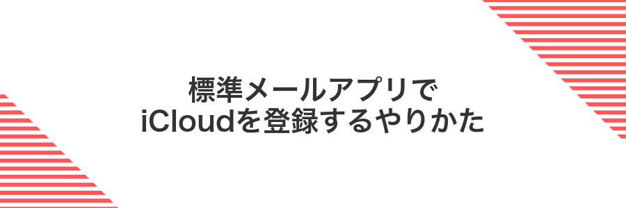 標準メールアプリでiCloudを登録するやりかた