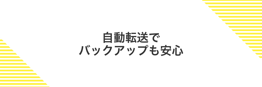 自動転送でバックアップも安心