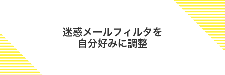 迷惑メールフィルタを自分好みに調整