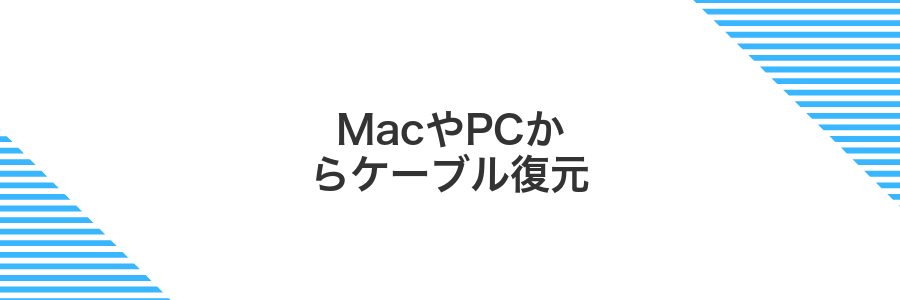 MacやPCからケーブル復元