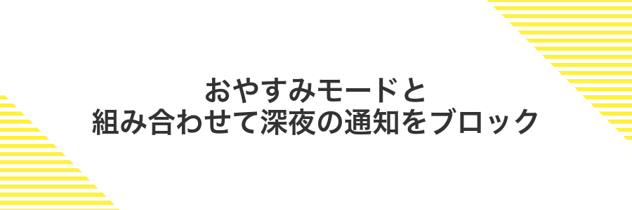 おやすみモードと組み合わせて深夜の通知をブロック