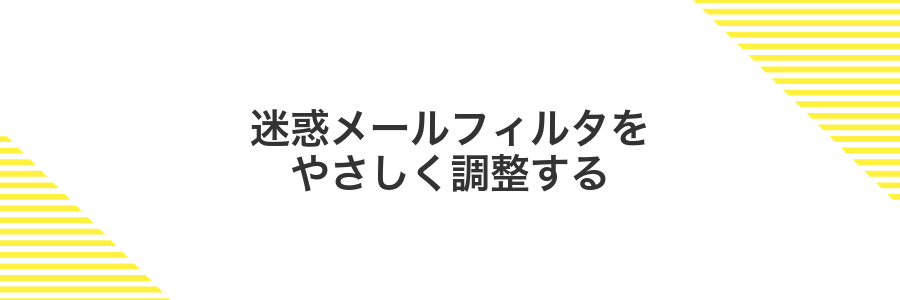 迷惑メールフィルタをやさしく調整する