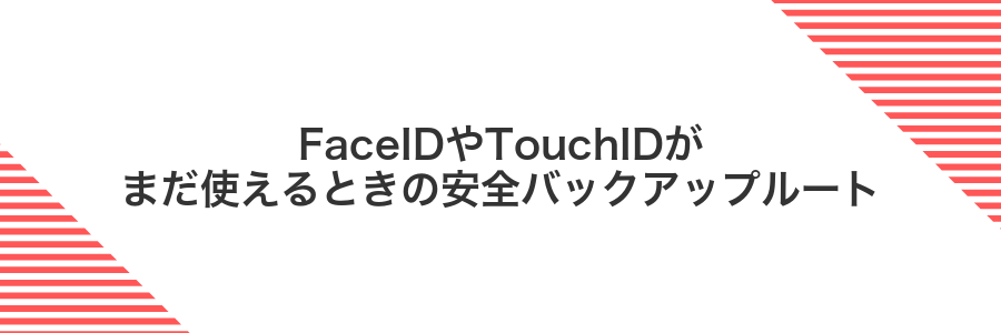 FaceIDやTouchIDがまだ使えるときの安全バックアップルート