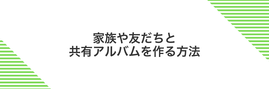 家族や友だちと共有アルバムを作る方法