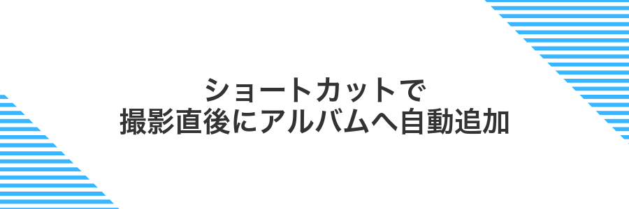 ショートカットで撮影直後にアルバムへ自動追加