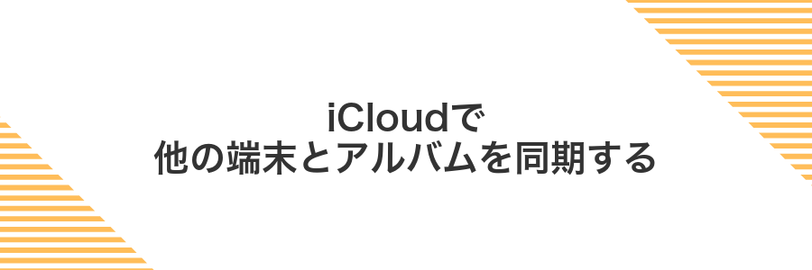 iCloudで他の端末とアルバムを同期する