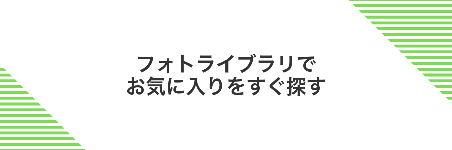 フォトライブラリでお気に入りをすぐ探す